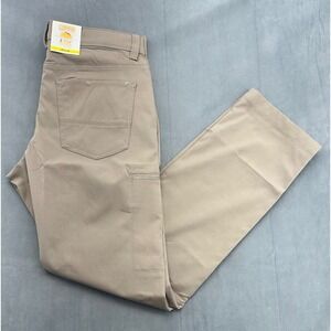 Copper Oak Supply Co Mens Tan Straight Leg Cargo Pants Size 32x32 100 Polyester
